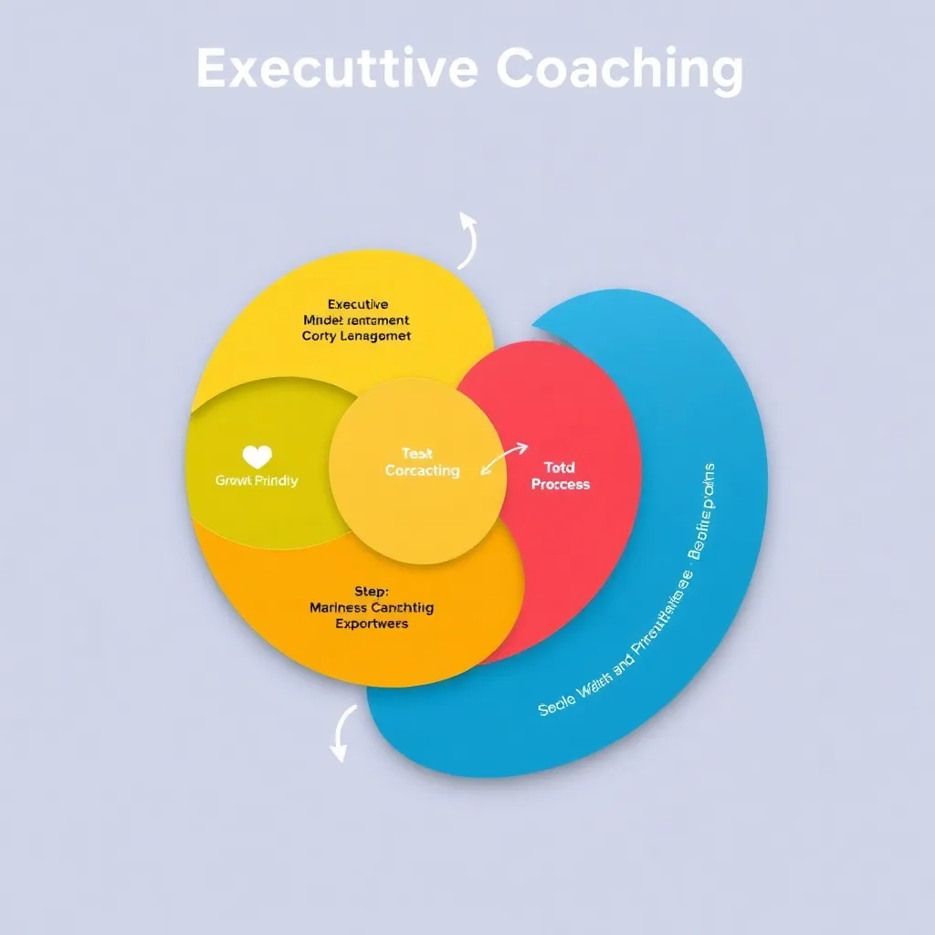 Schematische weergave van het executive coaching proces met vier stappen