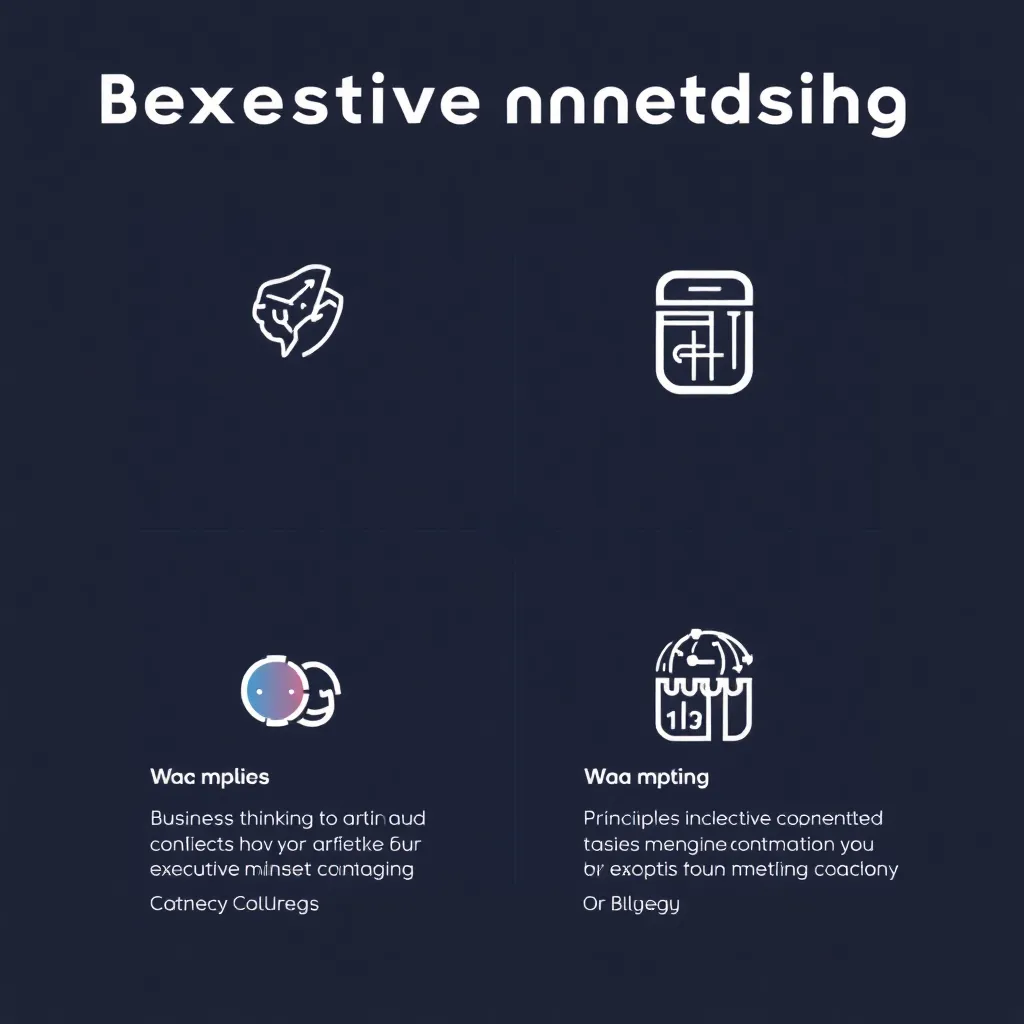 Visuele weergave van de vier kernprincipes van onze executive coaching methodologie